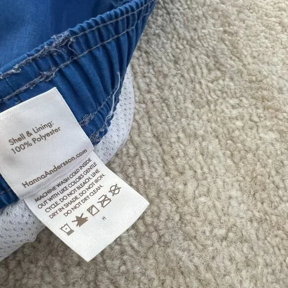 Hanna Andersson Boys Shark Stripe Blue Swim Shorts Trunks 10 - Picture 8 of 8